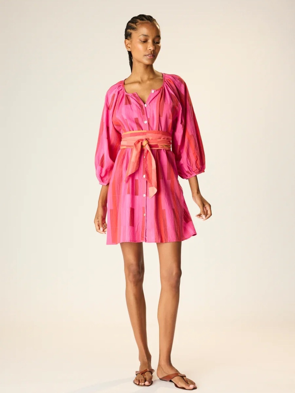 Natalie Martin Alex Short dress Sea Glass Pink - Picture 3 of 9